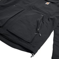 画像8: Carhartt USA Super Dux Relaxed Fit Lightweight Mock-Neck Jacket - Black (8)