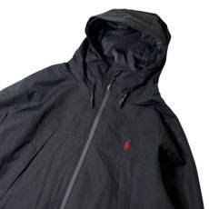 画像3: Polo Ralph Lauren Water Resistant Hooded Jacket - Black (3)