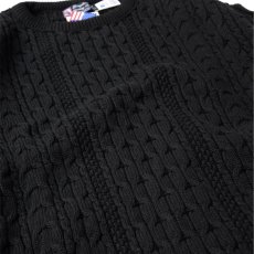 画像4: Binghamton Knitting Company Fisherman Sweater Black / ビンガムトン ニッティングカンパニー フィッシャーマン ニット セーター ブラック (4)