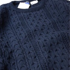 画像4: Binghamton Knitting Company Fisherman Sweater Navy / ビンガムトン ニッティングカンパニー フィッシャーマン ニット セーター ネイビー (4)