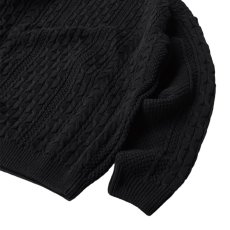 画像3: Binghamton Knitting Company Fisherman Sweater - Black (3)