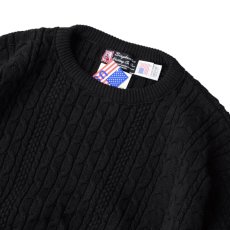 画像2: Binghamton Knitting Company Fisherman Sweater - Black (2)