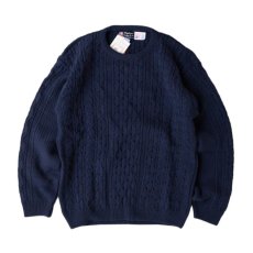 画像1: Binghamton Knitting Company Fisherman Sweater Navy / ビンガムトン ニッティングカンパニー フィッシャーマン ニット セーター ネイビー (1)