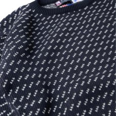 画像4: Binghamton Knitting Company Fleck Pullover Knit Sweater - NavyｘNatural (4)