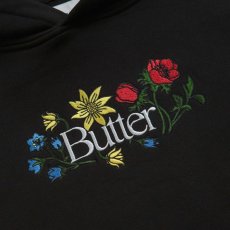 画像2: Butter Goods Floral Embroidered Pullover Hoodie Black / バターグッズ フローラル プルオーバーフーディー ブラック (2)