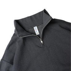 画像2: Jerzees Nublend Cadet Collar Quarter-Zip Sweatshirts Charcoal Grey / ジャージーズ ニューブレンド クォータージップ スウェット チャコールグレー (2)