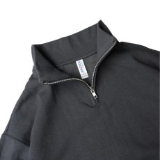 画像2: Jerzees Nublend Cadet Collar Quarter-Zip Sweatshirts - Charcoal Grey (2)
