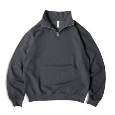 画像1: Jerzees Nublend Cadet Collar Quarter-Zip Sweatshirts Charcoal Grey / ジャージーズ ニューブレンド クォータージップ スウェット チャコールグレー (1)