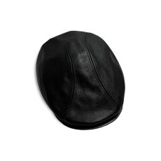 画像5: KBETHOS Leather Ascot Hat Black / ケービーエトス レザー ハンチング ブラック (5)