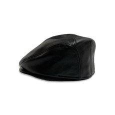 画像3: KBETHOS Leather Ascot Hat Black / ケービーエトス レザー ハンチング ブラック (3)