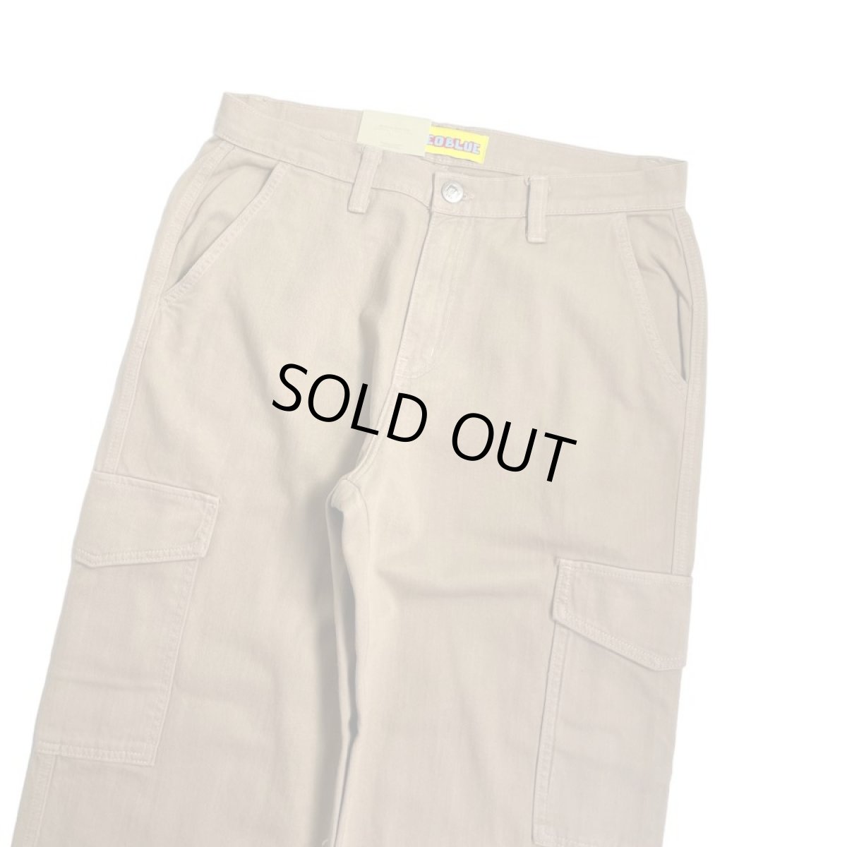 画像4: NEO BLUE Baggy Cargo Skate Pants - Khaki (4)