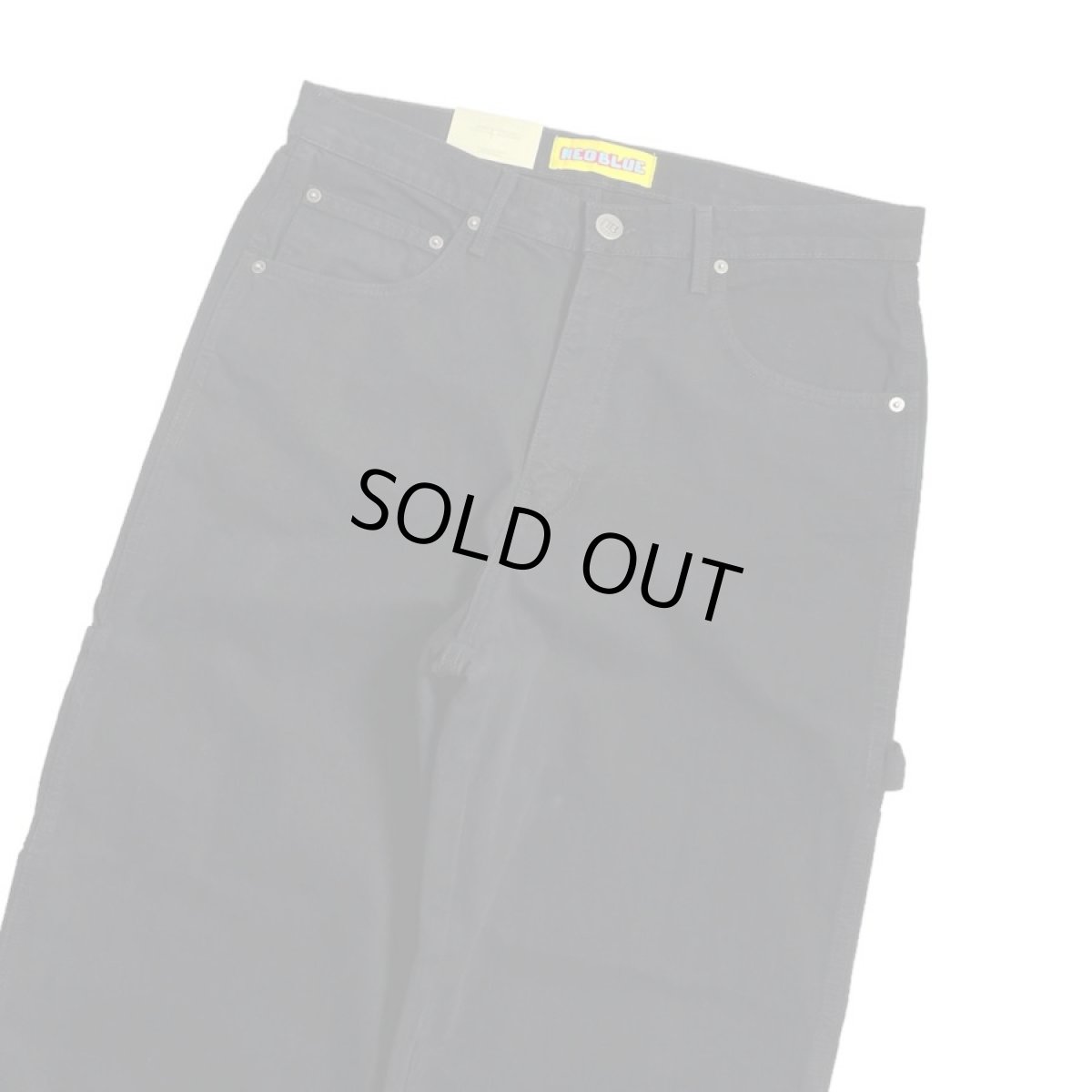 画像3: NEO BLUE Baggy Carpenter Jeans - Black (3)