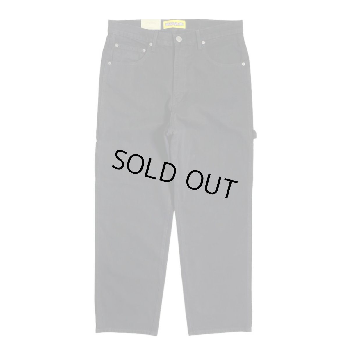 画像1: NEO BLUE Baggy Carpenter Jeans - Black (1)