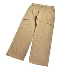 画像2: NEO BLUE Baggy Cargo Skate Pants - Khaki (2)