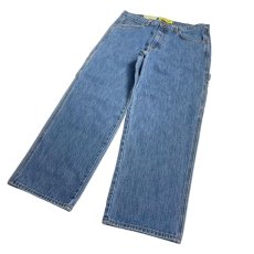 画像2: NEO BLUE Baggy Carpenter Jeans Medium Blue / ネオブルー バギー カーペンタージーンズ ミディアムブルー (2)