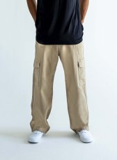 画像12: NEO BLUE Baggy Cargo Skate Pants - Khaki (12)