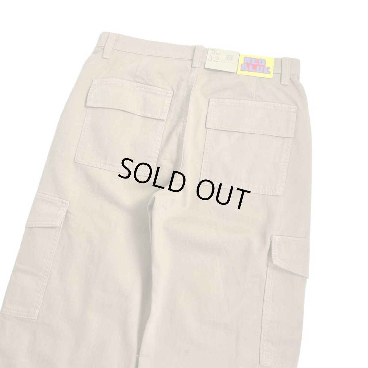 画像8: NEO BLUE Baggy Cargo Skate Pants - Khaki (8)