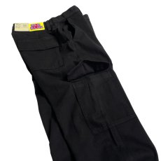 画像3: NEO BLUE Baggy Cargo Skate Pants - Black (3)