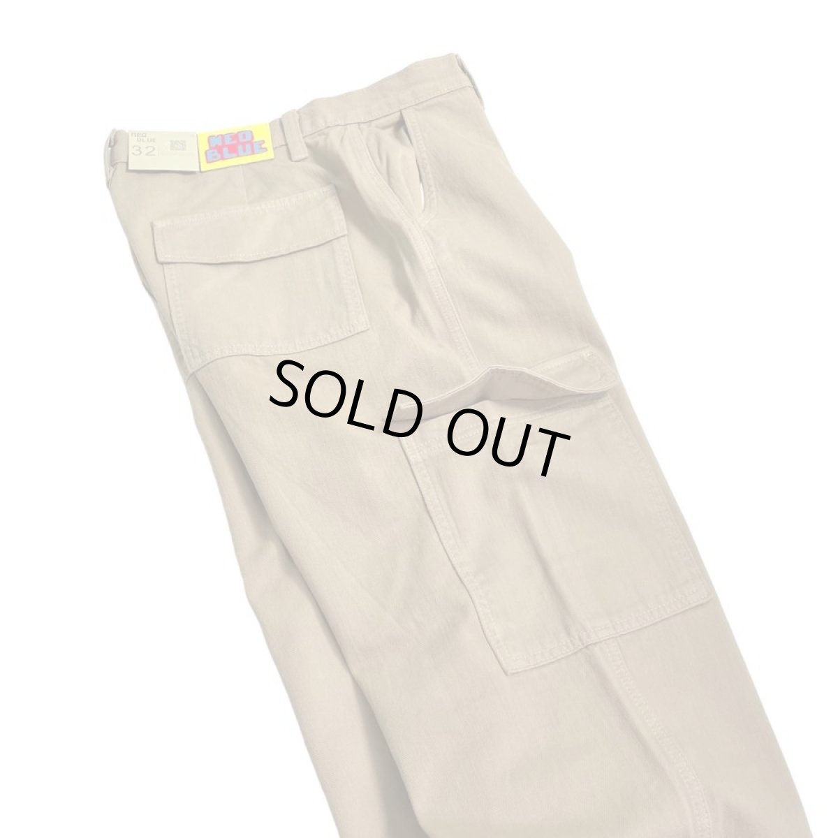 画像3: NEO BLUE Baggy Cargo Skate Pants - Khaki (3)