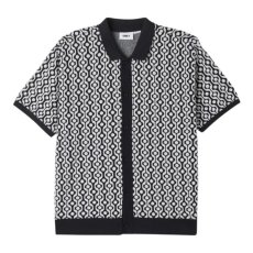 画像1: OBEY Testament Button Front Polo Black Multi (1)