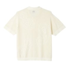 画像2: OBEY Tear Drop Open Knit Shirts Unbleached / オベイ ティアドロップ オープンニットシャツ アンブリーチ (2)