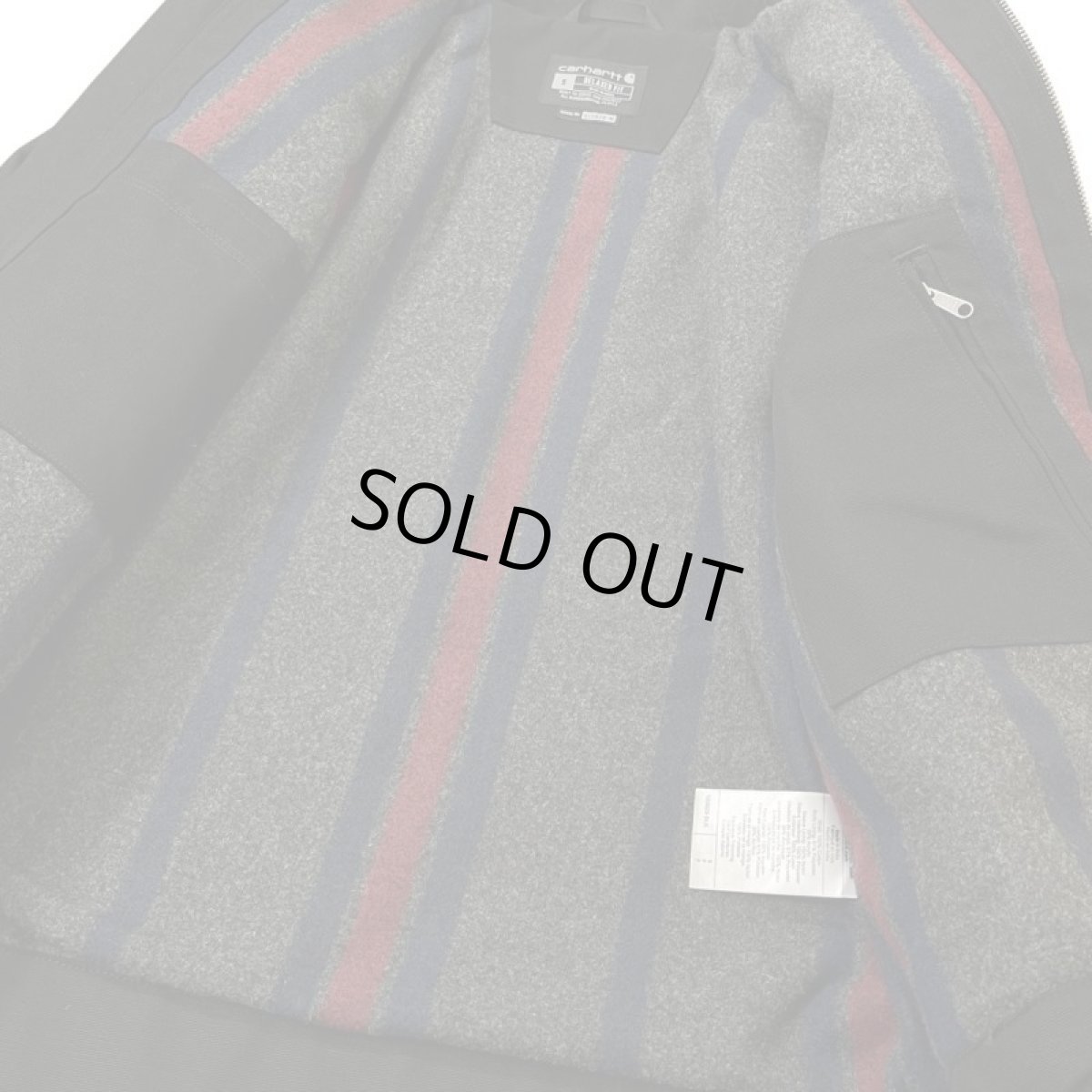 画像5: Carhartt USA Relaxed Fit Duck Blanket-Lined Detroit Jacket - Black (5)