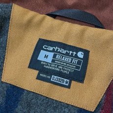 画像4: Carhartt USA Relaxed Fit Duck Blanket-Lined Detroit Jacket Brown (4)