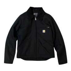 画像1: Carhartt USA Relaxed Fit Duck Blanket-Lined Detroit Jacket - Black (1)