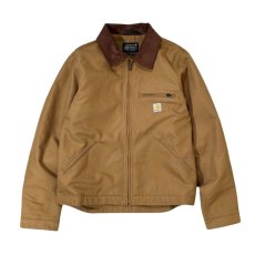 画像1: Carhartt USA Relaxed Fit Duck Blanket-Lined Detroit Jacket Brown (1)