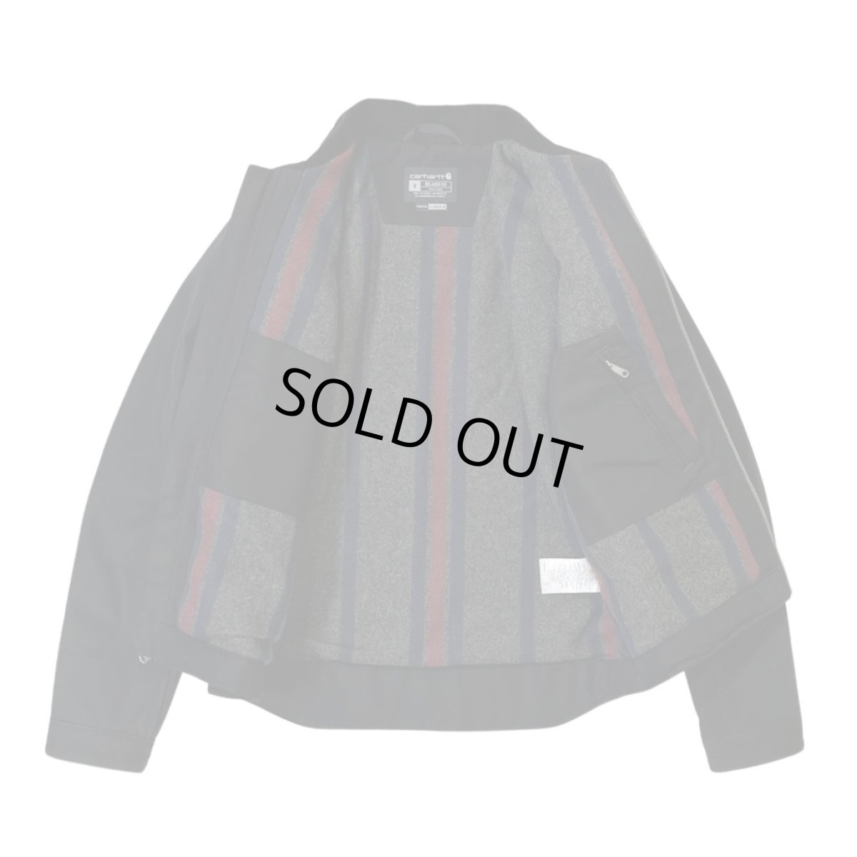 画像2: Carhartt USA Relaxed Fit Duck Blanket-Lined Detroit Jacket - Black (2)