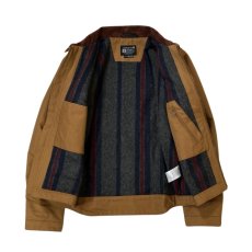 画像2: Carhartt USA Relaxed Fit Duck Blanket-Lined Detroit Jacket Brown (2)