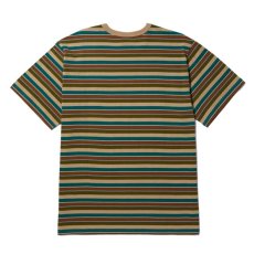 画像2: HUF Triple Triangle Relaxed Knit Shirts Biscuit / ハフ ショートスリーブ ボーダー Tシャツ ビスケット (2)