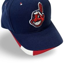 画像5: Deadstock American Needle Cleveland Indians 6panel Cap Navy / デッドストック アメリカンニードル インディアンス 6パネル キャップ ネイビー (5)