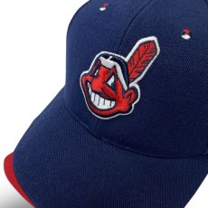 画像2: Deadstock American Needle Cleveland Indians 6panel Cap Navy / デッドストック アメリカンニードル インディアンス 6パネル キャップ ネイビー (2)