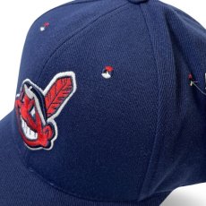 画像3: Deadstock American Needle Cleveland Indians 6panel Cap Navy / デッドストック アメリカンニードル インディアンス 6パネル キャップ ネイビー (3)