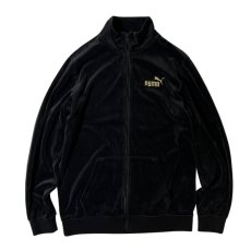 画像1: Puma Velour Truck Jacket Black / プーマ スウェット トラックジャケット ブラック (1)