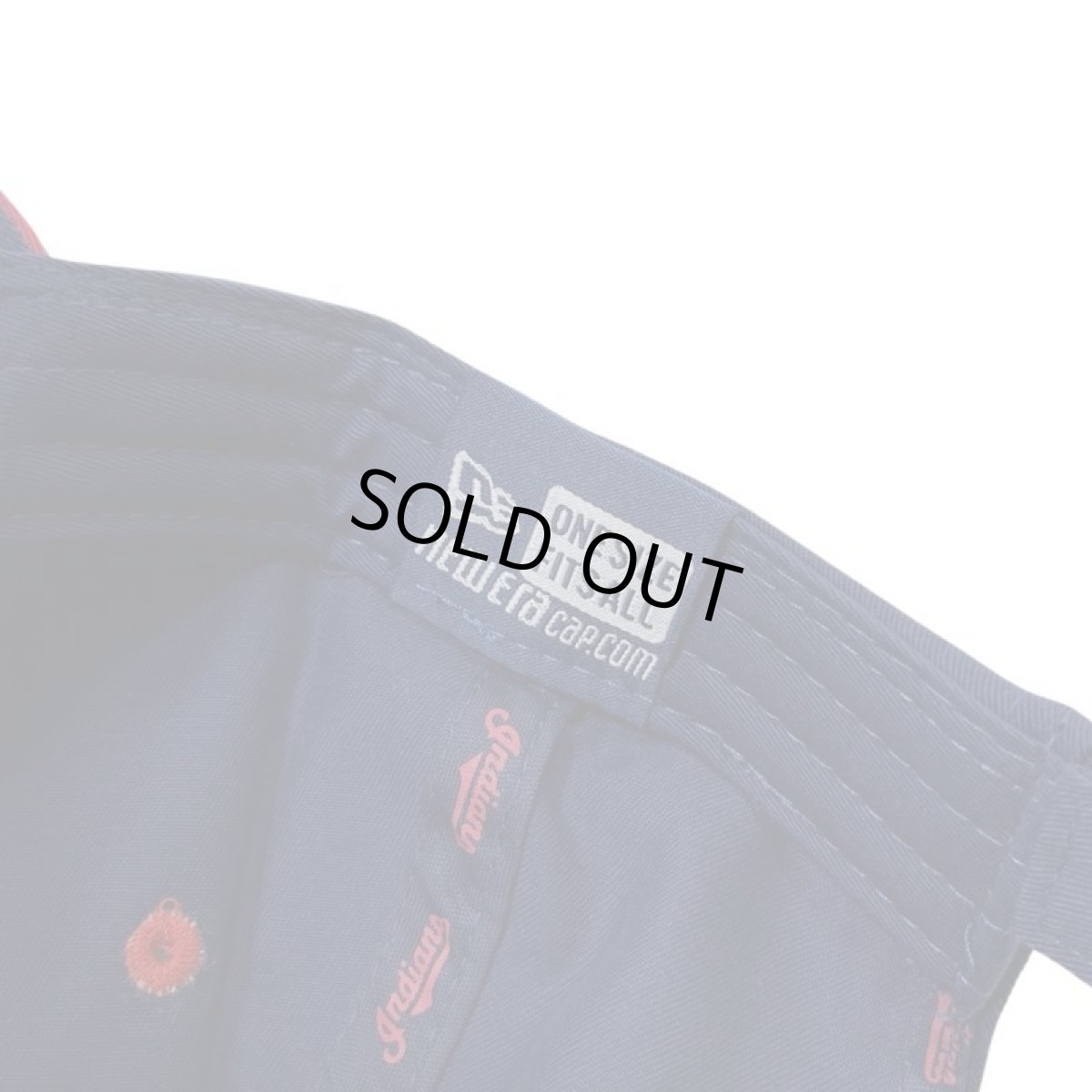 画像8: Deadstock New Era Cleveland Indians 6panel Cap NavyxWhite (8)