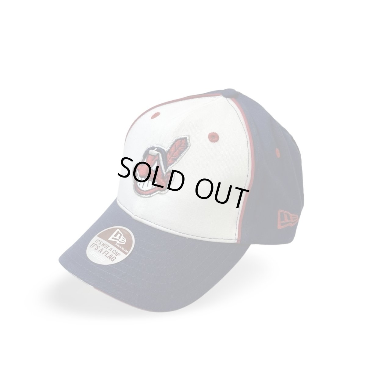 画像1: Deadstock New Era Cleveland Indians 6panel Cap NavyｘWhite (1)