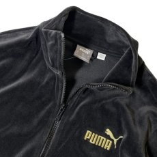 画像3: Puma Velour Truck Jacket Black / プーマ スウェット トラックジャケット ブラック (3)