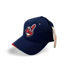 画像1: Deadstock American Needle Cleveland Indians 6panel Cap Navy / デッドストック アメリカンニードル インディアンス 6パネル キャップ ネイビー (1)