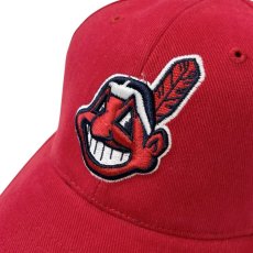 画像2: Deadstock Cleveland Indians 6panel Cap Red / デッドストック インディアンス 6パネル キャップ レッド (2)