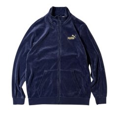 画像1: Puma Velour Truck Jacket Navy / プーマ スウェット トラックジャケット ネイビー (1)