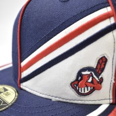 画像2: Deadstock New Era 59Fifty Fitted Cap Cleveland Indians NavyｘRedｘWhite / デッドストック ニューエラ インディアンス キャップ ネイビーｘレッドｘホワイト (2)