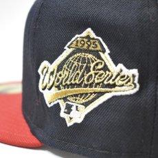 画像6: New Era 59Fifty Fitted Cap 1995 World Series Cooperstown Cleveland Indians NavyｘRed / ニューエラ インディアンス キャップ ネイビーｘレッド (6)