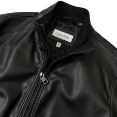 画像2: Calvin Klein Single Riders Jacket Black / カルバンクライン シングル ライダースジャケット ブラック (2)