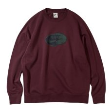 画像1: NIKE Sprit Logo Crewneck Sweat Shirts Burgundy (1)