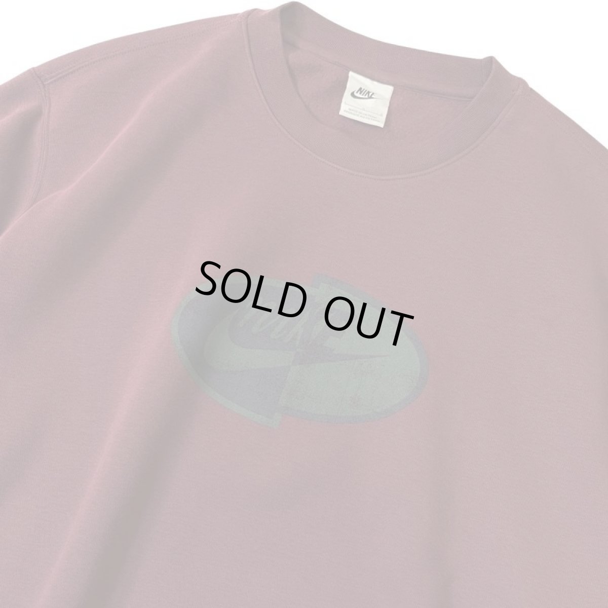 画像2: NIKE Sprit Logo Crewneck Sweat Shirts Burgundy (2)