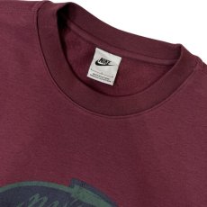 画像3: NIKE Sprit Logo Crewneck Sweat Shirts Burgundy (3)