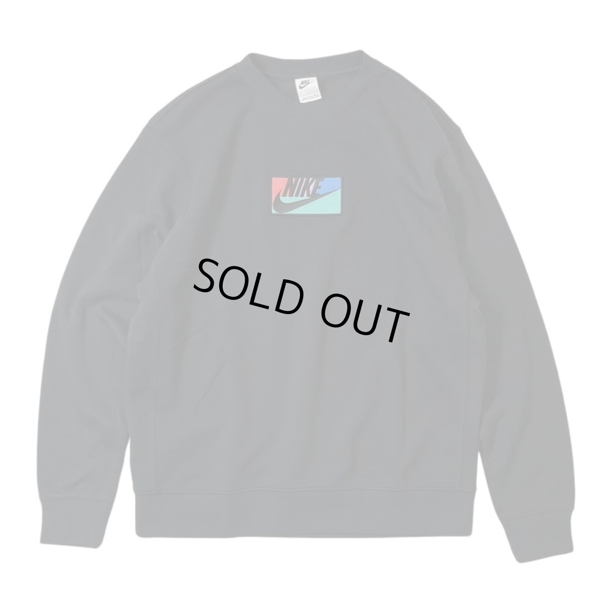 画像1: NIKE Club Patch Crewneck Sweat Shirts Black (1)