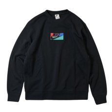 画像1: NIKE Club Patch Crewneck Sweat Shirts Black (1)